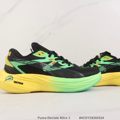 PUMA Deviate NITRO™ 3 – Dégradé Vert/Noir | Chaussures de Running Premium