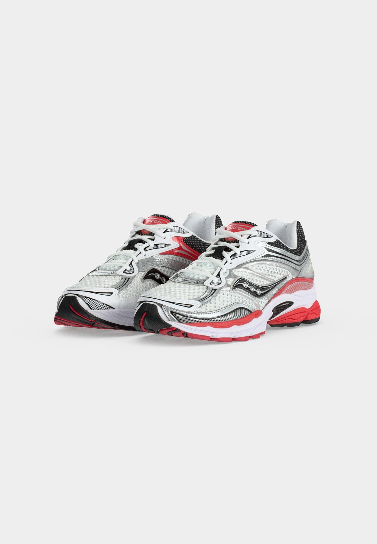 Saucony ProGrid Omni 9 – Sneakers Premium White/Red | Confort & Style Y2K Unisexe