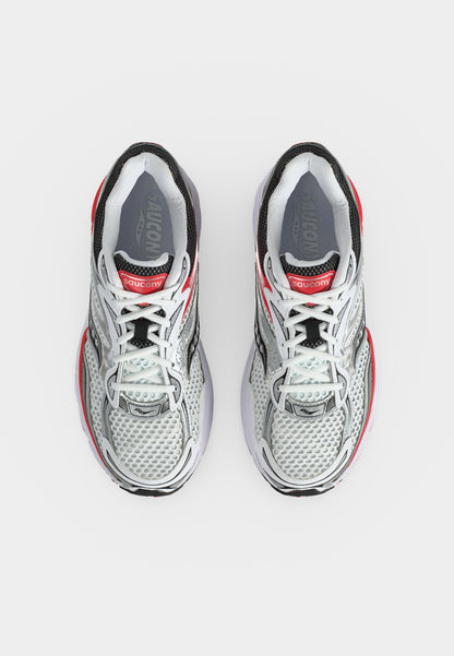 Saucony ProGrid Omni 9 – Sneakers Premium White/Red | Confort & Style Y2K Unisexe