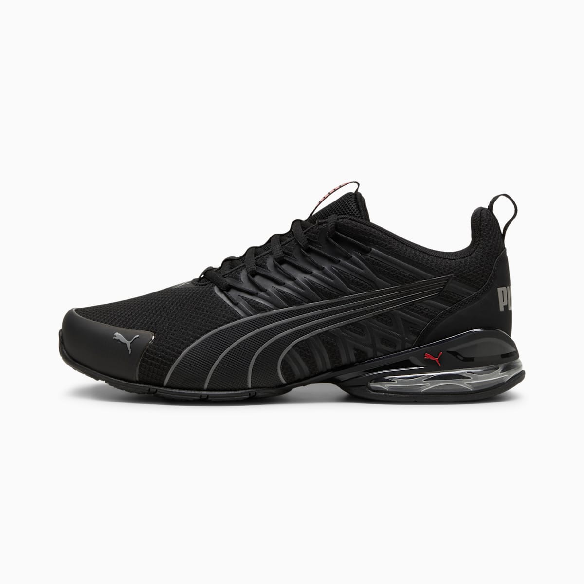 Puma Voltaic Evo – Sneakers Running Noir, Gris & Rouge | Confort Premium