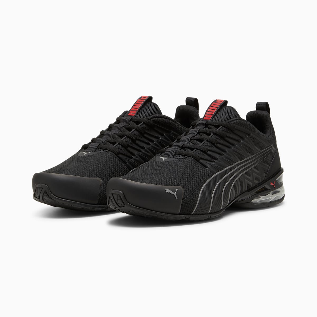 Puma Voltaic Evo – Sneakers Running Noir, Gris & Rouge | Confort Premium