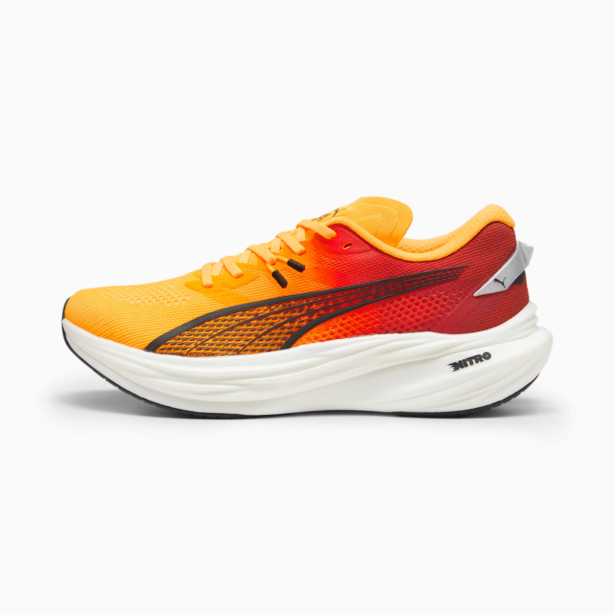 Puma Deviate NITRO™ 3 Fade – Chaussures Running Premium Orange, Jaune & Blanc