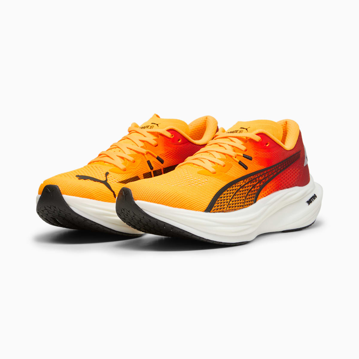 Puma Deviate NITRO™ 3 Fade – Chaussures Running Premium Orange, Jaune & Blanc