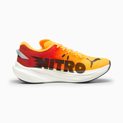 Puma Deviate NITRO™ 3 Fade – Chaussures Running Premium Orange, Jaune & Blanc