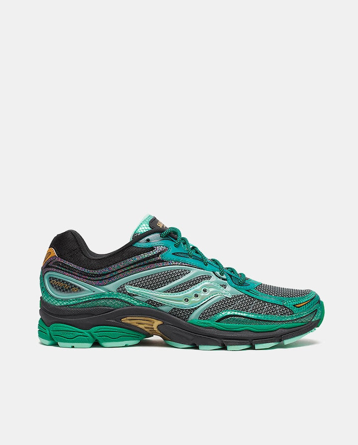Saucony ProGrid Omni 9 Vert & Noir – Sneakers Premium Unisexe | Confort Y2K