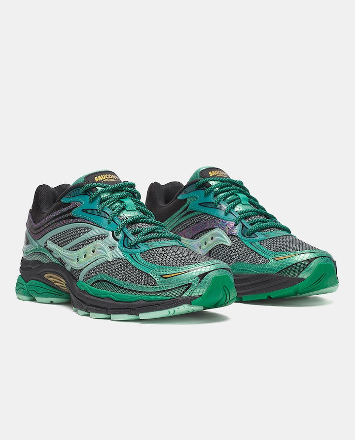 Saucony ProGrid Omni 9 Vert & Noir – Sneakers Premium Unisexe | Confort Y2K