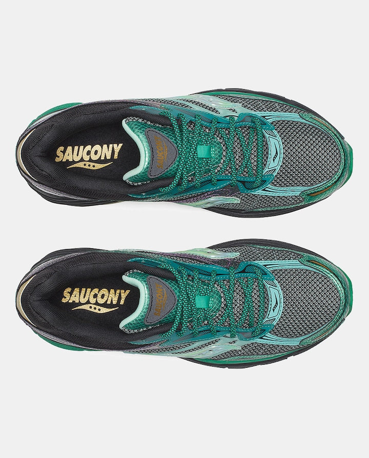 Saucony ProGrid Omni 9 Vert & Noir – Sneakers Premium Unisexe | Confort Y2K